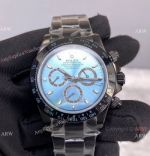 Swiss Copy Rolex Daytona Ice Blue 116506 Blacksteel Watch 7750 Chronograph